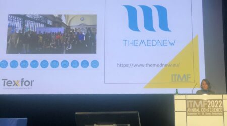 La Directora de Operaciones y Programas Europeos de Texfor, Mónica Olmos, presentó el proyecto, TEX-MED ALLIANCES a los más de 400 asistentes a la Conferencia de la ITMF en Davos